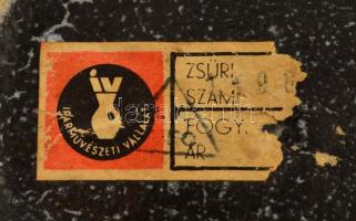 Iparművészeti Vállalatos retró mázas kerámia váza, máz alatti repedésekkel, m: 38 cm