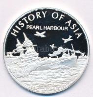 Cook-szigetek 2004. 1$ Ag Ázsia történelme - Pearl Harbour kapszulában, tanúsítvánnyal (19,82g/0.999/39mm) T:PP  Cook Islands 2004. 1 Dollar Ag History of Asia - Pearl Harbour in capsule with certificate (19,82g/0.999/39mm) C:PP
