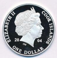 Cook-szigetek 2004. 1$ Ag "Ázsia történelme - Pearl Harbour" kapszulában, tanúsítvánnyal (...