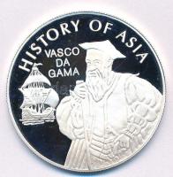 Cook-szigetek 2004. 1$ Ag Ázsia történelme - Vasco da Gama kapszulában, tanúsítvánnyal (19,57g/0.999/39mm) T:PP Cook Islands 2004. 1 Dollar Ag History of Asia - Vasco da Gama in capsule with certificate (19,57g/0.999/39mm) C:PP