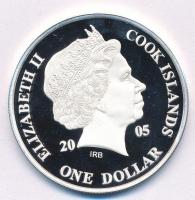 Cook-szigetek 2005. 1$ Ag(0.999) "Ázsia történelme-Tokiói földrengés" kapszulában, tanúsít...