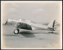 cca 1930 Northrop A-17A repülőgép gyári fotója, a hátoldalán pecséttel, 20x25 cm