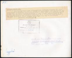 cca 1930 Northrop A-17A repülőgép gyári fotója, a hátoldalán pecséttel, feliratozva, 20x25 cm