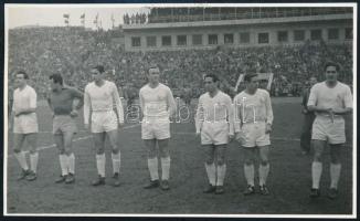 1958 Bp., Népstadion: Vasas-Real Madrid (2:0) futball mérkőzés, fotó, 8x13 cm