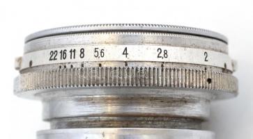 Carl Zeiss Jena Sonnar 50mm f/2 objektív Contax bajonettel, frontlencsén mikrokarcok, + 2 db kioldó ...