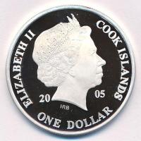 Cook-szigetek 2005. 1$ Ag "Ázsia történelme -Pu Ji - Kína utolsó császára" kapszulában, ta...