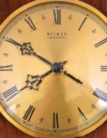 Barométer és falióra fa alapon, jó állapotban, 32×22 cm