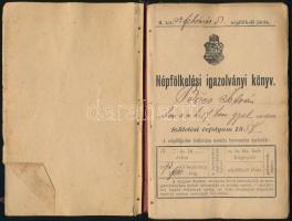 1879 Népfölkelési igazolvány megviselt állapotban + 1936 Recsken készült katona fotó