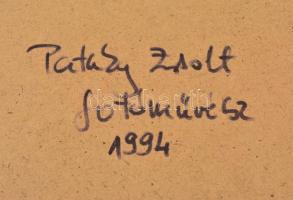 Pataky Zsolt: Cigányasszony citrommal. 28x18 cm Üvegezett keretben