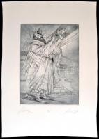 Kass János (1927-2010): Ros Hásáná. Zsidó újév. Rézkarc, papír, jelzett AP artist print - művésznyom...