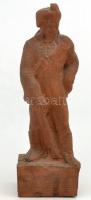 Vak Bottyán, faragott fa szobor, repedéssel, m: 36 cm