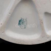 Porcelán gólya, jelzett, kézzel festett, kis kopásnyomokkal, m: 38 cm