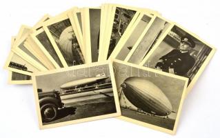 cca 1935 Deutsche Luftschiffahrt 49 db gyűjtőkép léghajókkal / German Zeppelins collecting images 4x6 cm