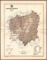 1894 Háromszék vármegye térképe, rajzolta: Gönczy Pál, kiadja: Posner Károly Lajos, 30×24 cm