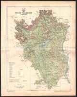 1894 Fejér vármegye térképe, rajzolta: Gönczy Pál, kiadja: Posner Károly Lajos, 30×24 cm