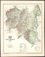 1897 Fejér vármegye térképe, rajzolta: Gönczy Pál, kiadja: Posner Károly Lajos, 30×24 cm