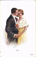 1916 Bliss. Romantic couple. 131. Published by Paul Bendix + K.und K. Kommando des Feldkanonenregiments Nr. 32. s: Völker (EK)