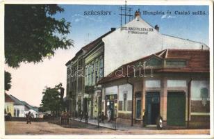 1928 Szécsény, Hotel Hungária szálloda, étterem, kávéház és kaszinó. Schwarcz Nándor kiadása