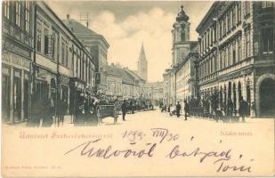1899 Székesfehérvár, Nádor utca, Café Elite kávéház, üzletek. Klökner Péter 22. sz. (EK)
