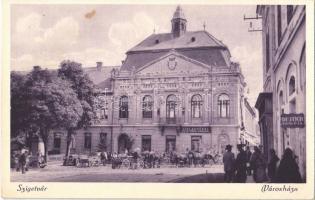Szigetvár, Városháza, Szalay és Vörös, Deutsch Dávid fia üzlete, automobil, lovaskocsik
