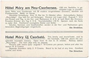 Tátra, Vysoké Tatry; Móry szálló Újcsorbán / Nové Strbské Pleso / hotel (non PC) (vágott / cut)