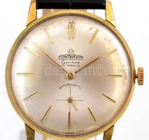 Cornavin 17 köves mechanikus férfi karóra, új bőr szíjjal, szép, működő állapotban