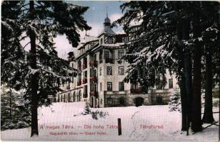 Tátrafüred, Ótátrafüred, Altschmecks, Stary Smokovec; Nagyszálló télen / hotel in winter (fl)