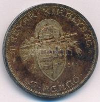 1938. 5P Ag "Szent István" T:1- patina Adamo P8.1