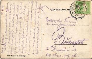 1915 Szászrégen, Reghin; Fő tér, Fränkel A., Ellek Gyula és Andreas Bock üzlete / main square, shops