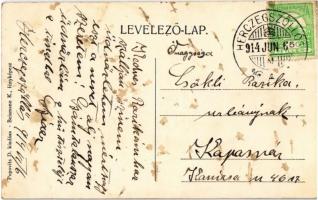 1914 Hercegszöllős, Hercegszőlős, Knezevi Vinogradi; Fő utca, vasútállomás. Popovits D. kiadása, Bei...
