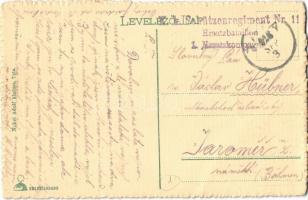 1918 Tata, Tata-Tóváros; Kapucinus rendház. Nobel Adolf kiadása + "K.k. Schützenregiment Nr. 11...