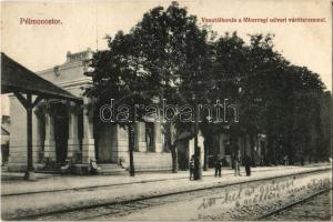 1914 Pélmonostor, Beli Manastir; Vasútállomás a főhercegi udvari váróteremmel. Meyer és Robitschko kiadása / railway station with the archducal waiting hall