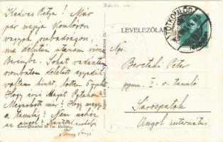 1934 Tótkomlós, Polgári iskola, Állami elemi iskola, Evangélikus templom, Hősök szobra, emlékmű, Kom...