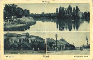 1950 Vésztő, Musli-sziget, Községháza, Kossuth utca, üzlet, Református templom (fl)