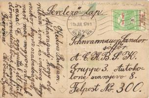 1915 Budapest I. Schwannauer Sándor vendéglője és kocsmája. Krisztina körút 93. Hátoldalon az öccse,...