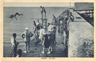 1931 Rimini, Sul Molo / beach, bathers, swimming, molo