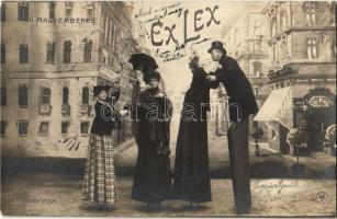 1905 Budapest, Ex Lex. A nagyemberek, a Magyar Színház revü előadása / Hungarian theaters revue performance