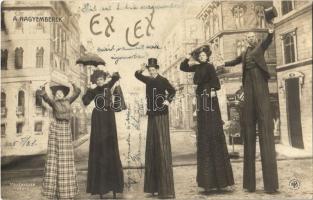 1905 Budapest, Ex Lex. A nagyemberek, a Magyar Színház revü előadása / Hungarian theaters revue performance (fl)