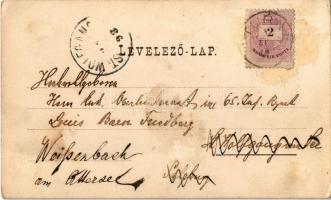 1898 Balatonfüred, Stephanie Yacht és Tihany. Art Nouveau, floral (r)