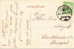 1911 Szolnok, Tiszai komp lovaskocsival. Róth Dezső kiadása