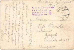 Metkovic, Glavna ulica / main street, Hotel Austria, shop + "K.u.K. Zensurstelle Karlovac Zensu...