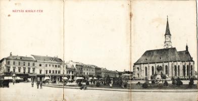 Kolozsvár Mátyás király tér, 3 részes lap