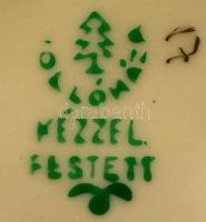 Hollóházi nyuszi pár, kézzel festett, jelzett, hibátlan, m:7 cm