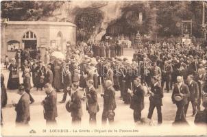 Lourdes, La Grotte, Départ de la Procession / start of the procession (EK)