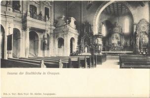 Krupka, Graupen; Inneres der Stadtkirche / church interior