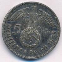 Német Harmadik Birodalom 1938G 5M Ag "Hindenburg" T:2 patina 
German Third Reich 1938G 5 ...