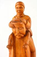 Tolvay J, 1981. jelzéssel: Terhek alatt. Faragott fa. 49 cm