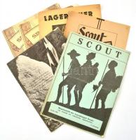 1936-1947 Vegyes cserkész újság tétel, 6 db: 
Scout luxemburgi német nyelvű cserkész újság 2 száma ...