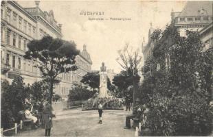 1910 Budapest VI. Gyár utca (ma Liszt Ferenc tér), Irányi emlékszobor, konzervatórium