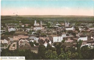 1913 Miskolc, látkép, zsinagóga (EK)